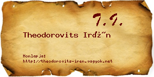 Theodorovits Irén névjegykártya