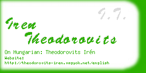 iren theodorovits business card