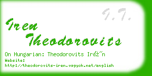 iren theodorovits business card